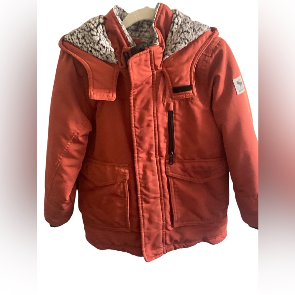 A&F Kids Ultra Parka. Burnt Orange. Warm Winter Coat. Wind- and water-resistant.